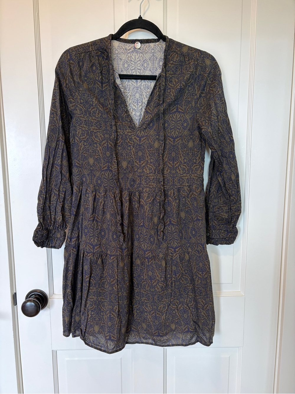 Margaret O’Leary Tiered Long Sleeve Mini Dress